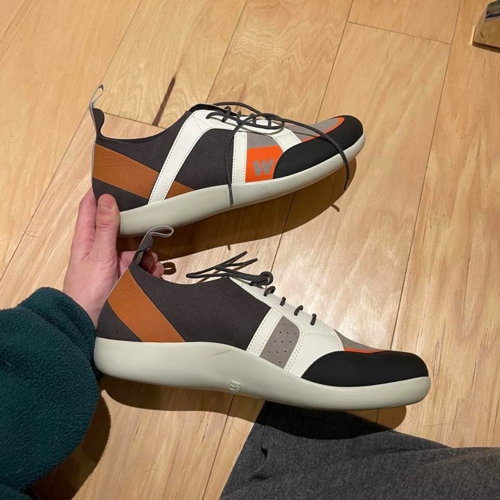 Wolky Women's Leather Sneakers - Gray, Black, Orange, White - Picture 8 of 8